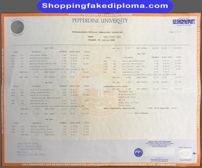 Pepperdine University fake Transcript, buy Pepperdine University fake Transcript