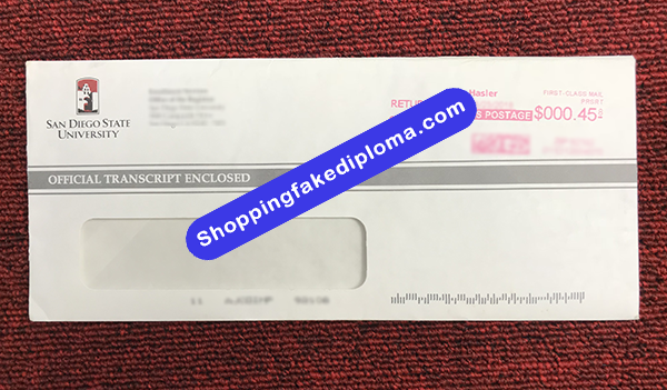 San Diego State University Envelope, Buy Fake San Diego State University Envelope 