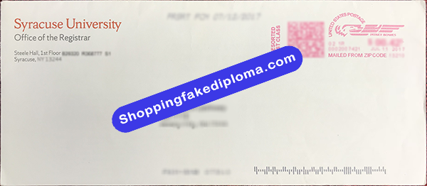 Syracuse University Transcript Envelope, Buy Fake Syracuse University Transcript Envelope 