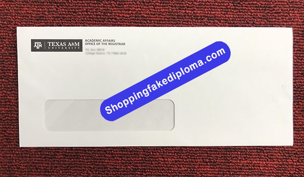 Texas A&M University transcript Envelope, buy Texas A&M University transcript Envelope