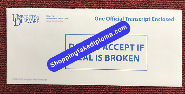 University of Delaware transcript Envelope, Buy Fake University of Delaware Envelope