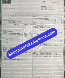 University of San Francisco fake transcript