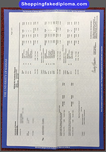 University of Kansas Transcript, fake University of Kansas Transcript