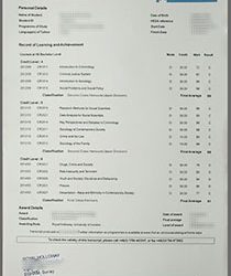 University of London Royal Holloway fake Transcript