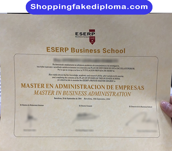 Fake ESERP Business School Diploma, Buy Fake ESERP Business School Diploma