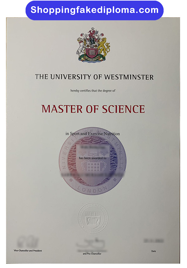 University of Westminster Fake Degree, Buy Fake University of Westminster Degree