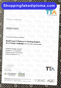 TTA certificate, The TEFL Academy fake certificate