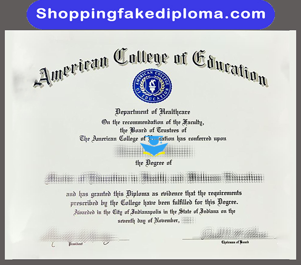 American College of Education fake degree, fake American Diploma