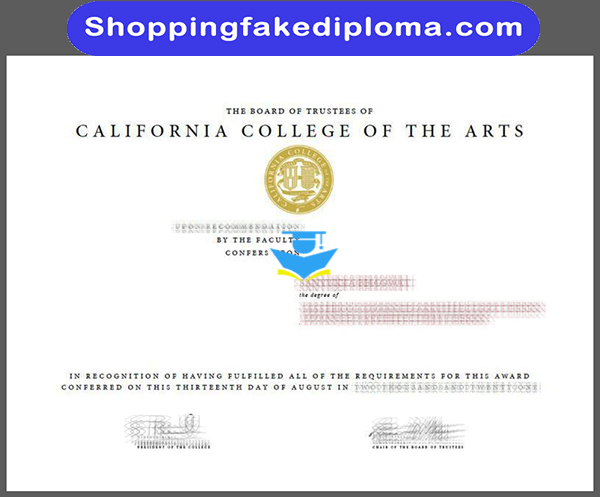 California College of the Arts fake degree, fake California College diploma