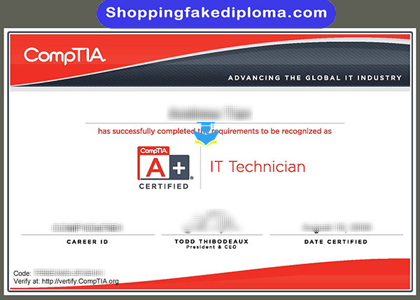 fake Comptia A+ Certificate, buy fake Comptia A+ Certificate