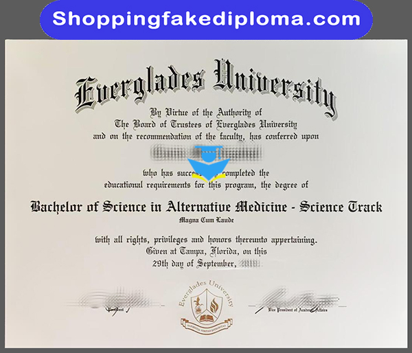 Everglades University fake degree, fake diploma, fake degree certificate