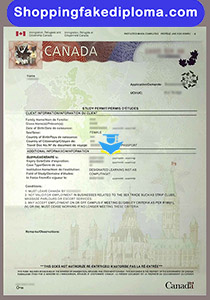 Fake Canadian Study Permit Certificaet, fake certificate
