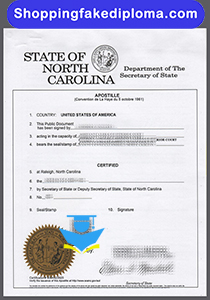 Fake State of North Carolina Apostille, Buy Fake State of North Carolina Apostille