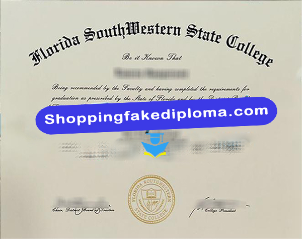 Florida SouthWestern State College fake diploma, fake diploma