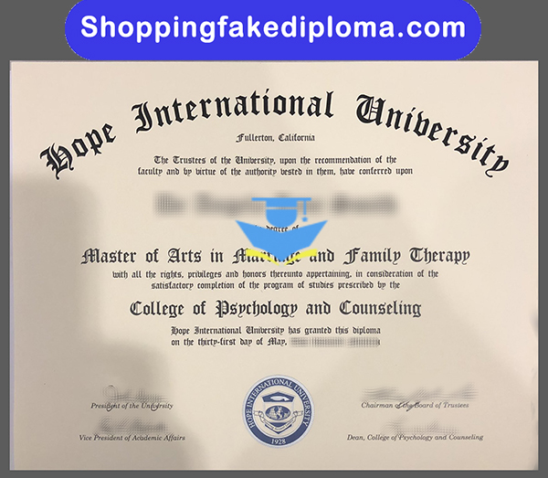 Hope International University fake degree, Buy Hope International University fake degree