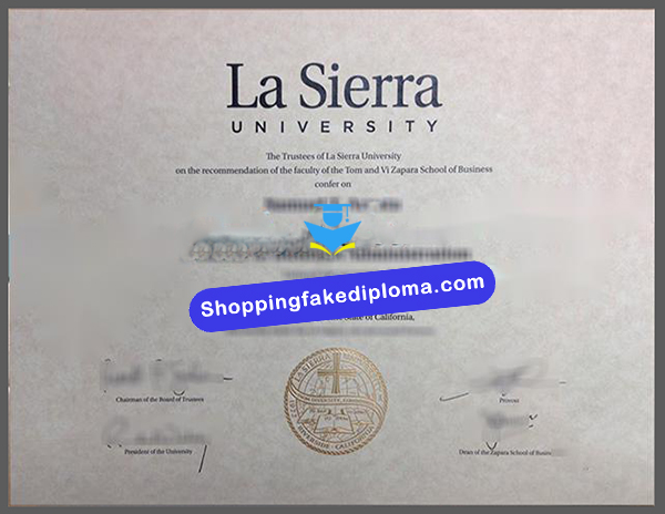 La Sierra University fake degree, Fake degree certificate