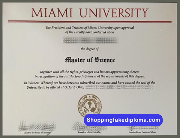 Miami University Fake Degree, Buy Miami University Fake Degree