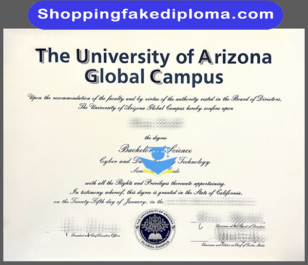 University of Arizona Global Campus fake degree