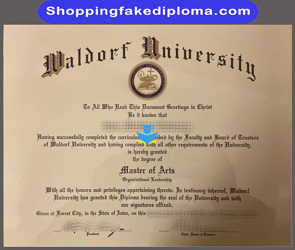 Waldorf University fake degree, Buy Waldorf University fake degree