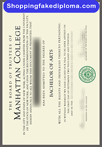fake Manhattan College degree, fake diploma