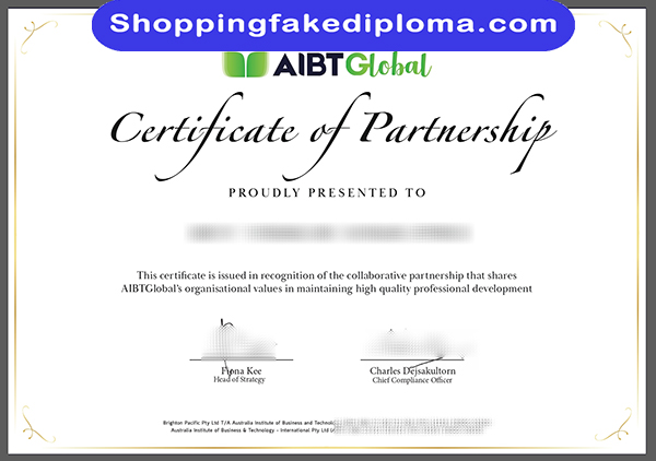 AIBT Australia fake certificate, buy AIBT Australia fake certificate
