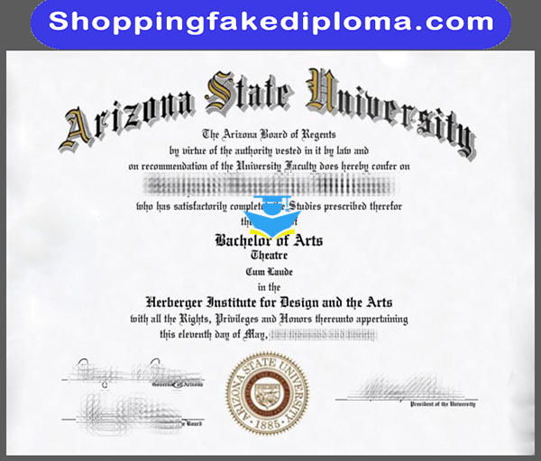 Arizona State University fake degree, Arizona State University degree