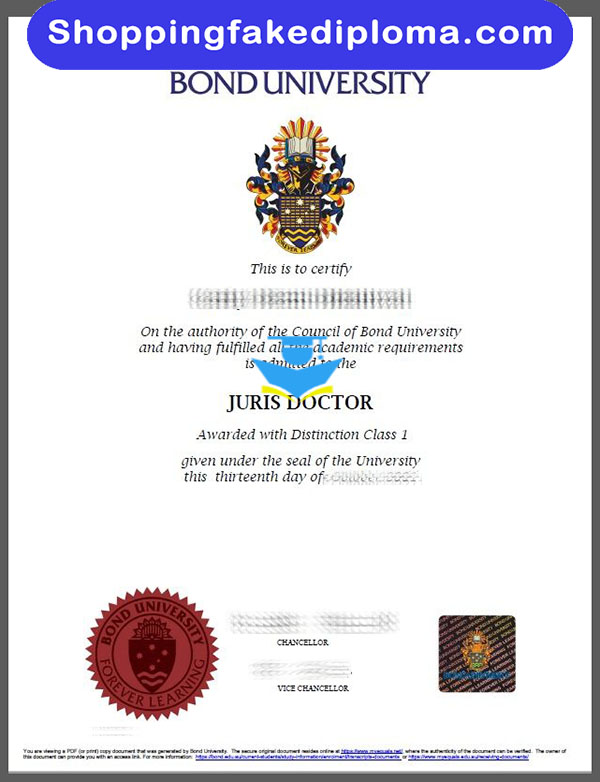 Bond University fake degree, buy Bond University fake degree