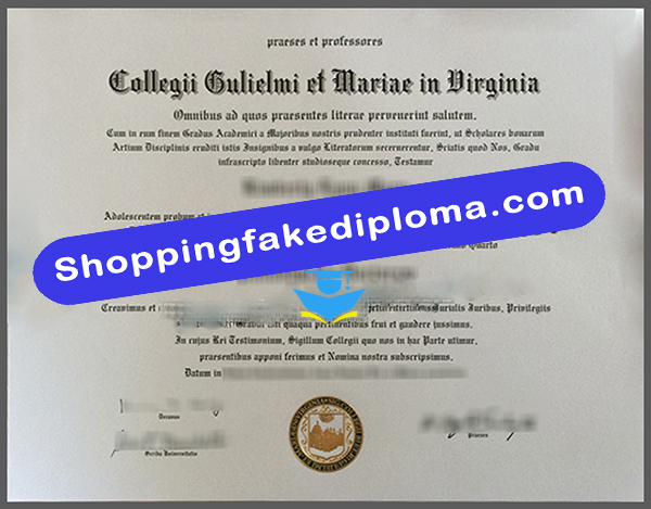 College of William Mary fake degree,College of William Mary degree