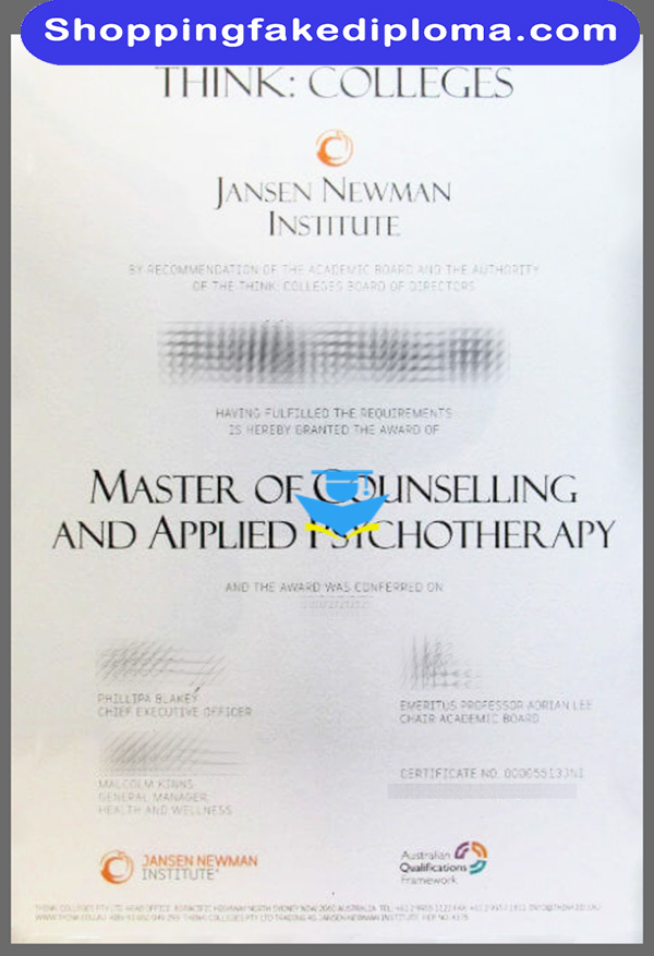 Jansen Newman Institute fake degree, buy Jansen Newman Institute fake degree