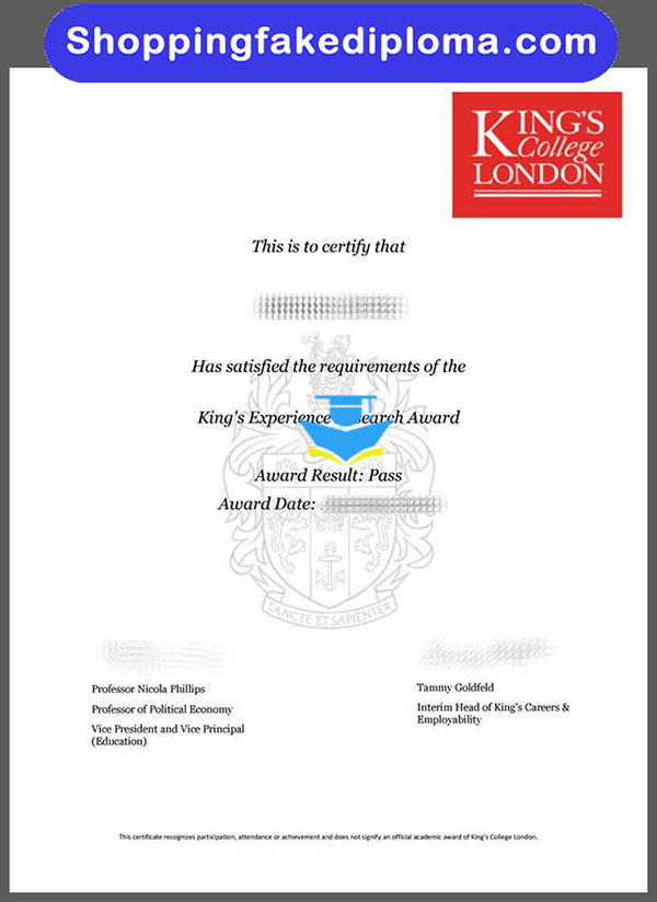 Kings College London fake certificate, buy Kings College London fake certificate