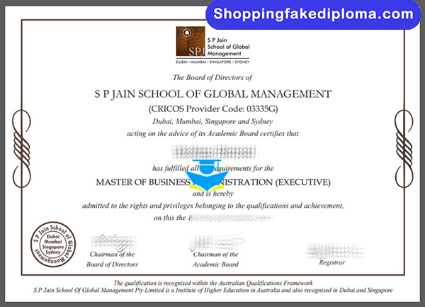 S P Jain School of Global Management fake degree, buy S P Jain School of Global Management fake degree