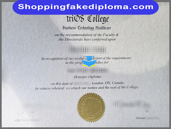 TriOS College fake diploma, buy TriOS College fake diploma