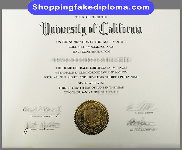 UC Irvine fake degree,  UC diploma certificate