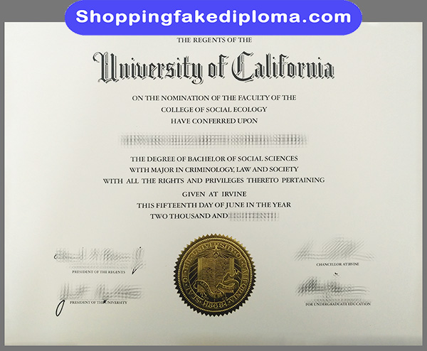 UC Irvine fake degree, UC diploma certificate