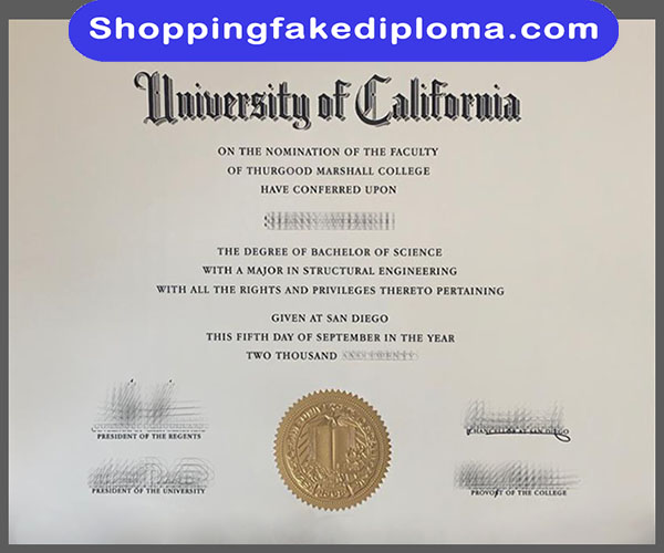 UC san diego fake degree, fake UCSD diploma