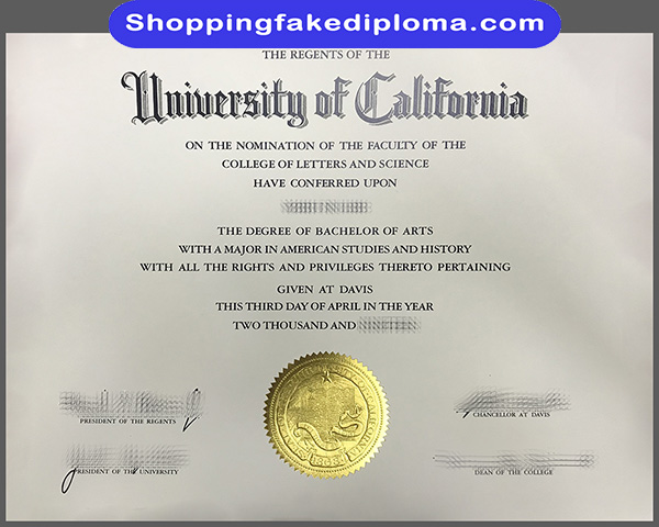 UC Davis fake degree, University of California Davis diploma