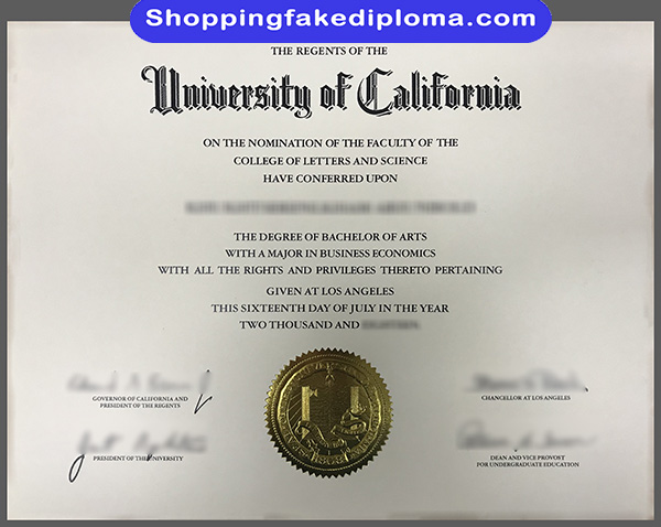UCLA fake degree, University of California Los Angeles diploma