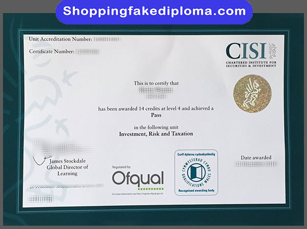UK CISI fake certificate, buy UK CISI fake certificate
