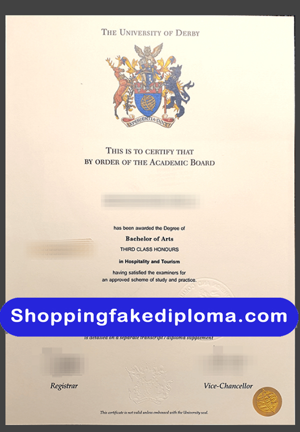 University of Derby fake degree, buy University of Derby fake degree
