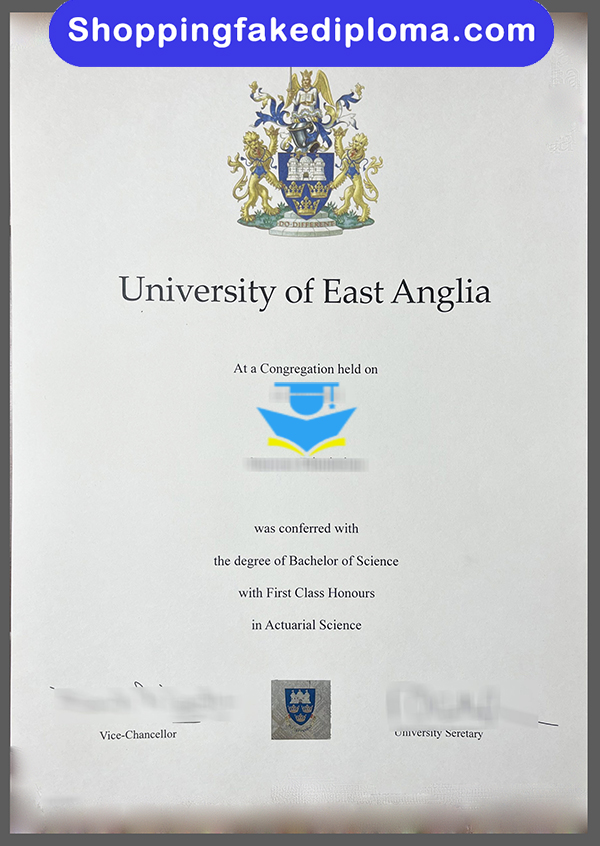 fake degree certificate, fake University of East Anglia degree