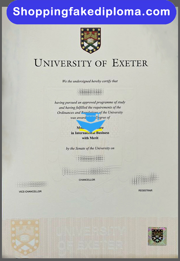 University of Exeter fake degree, buy University of Exeter fake degree