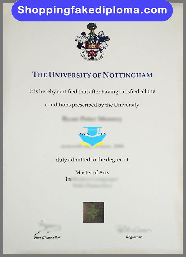 University of Nottingham fake Diploma, buy University of Nottingham fake Diploma