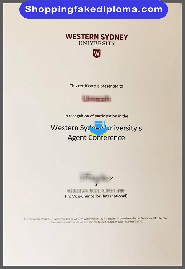Western Sydney University fake certificate, buy Western Sydney University fake certificate