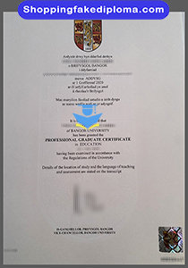 Bangor University certificate, fake Bangor University certificate
