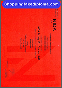 National Institute of Dramatic Art Open certificate, fake National Institute of Dramatic Art Open certificate