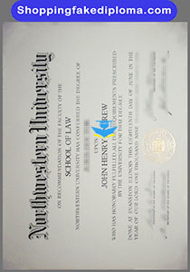 fake Northwestern University diploma
