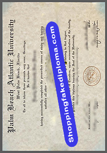 fake Palm Beach Atlantic University diploma