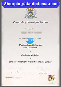 Queen Mary University of London certificate, fake Queen Mary University of London certificate