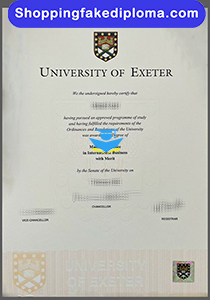 fake University of Exeter degree, UK certificate