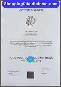 University of Oxford certificate, fake University of Oxford certificate